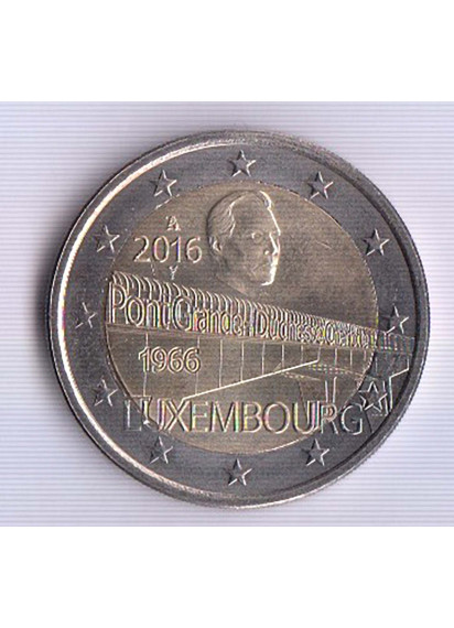 2016 - 2 Euro LUSSEMBURGO Ponte Granduchessa Carlotta Fdc